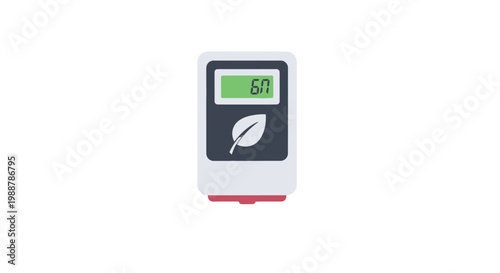 Digital device with leaf symbol shown.