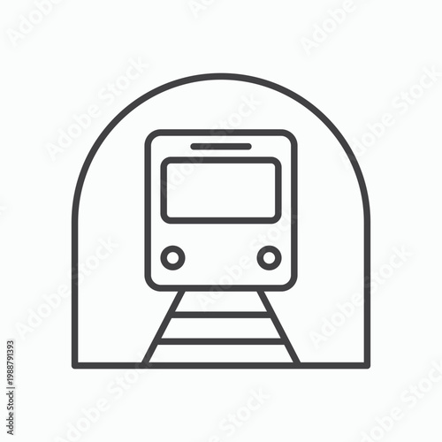 Subway icon design element isolated on white for web