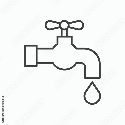 Tap icon design element isolated on white for web