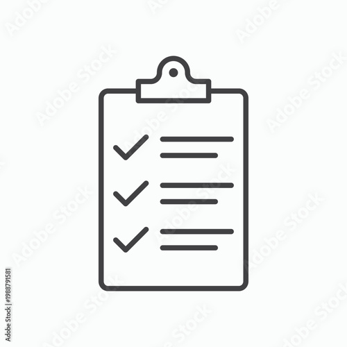 Task list icon design element isolated on white for web