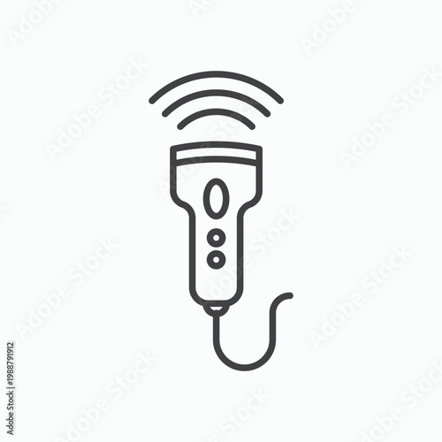 Ultrasound icon design element isolated on white for web