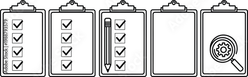 Paper documents icons. Line sumbol. File icon. Folded written paper. Line icon - stock vector.