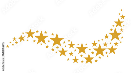 Yellow stars on transparent background