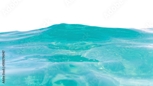 Photography Turquoise ocean wave cresting, isolated on transparent background