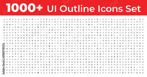 Mega Set of 1000 outline icons - carwash, bowl with vegetables, hierarchy. editable vector for web and mobile ui. Multipurpose collection