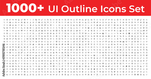 Mega Set of 1000 outline icons - qiyam, hippopotamus, caries. editable vector for web and mobile ui. Multipurpose collection
