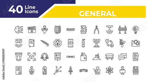 outline general icons set - active sensor, urine test, smart contract. editable vector for web and mobile ui