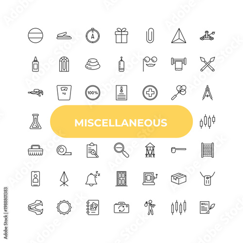 outline miscellaneous icons set - flame thrower, adhesive tape, wringer. editable vector for web and mobile ui