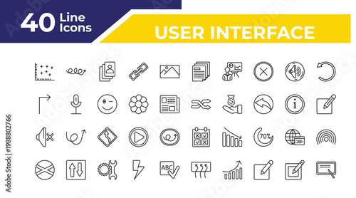 outline user interface icons set - right arrow with turn, sound off, jamaican. editable vector for web and mobile ui