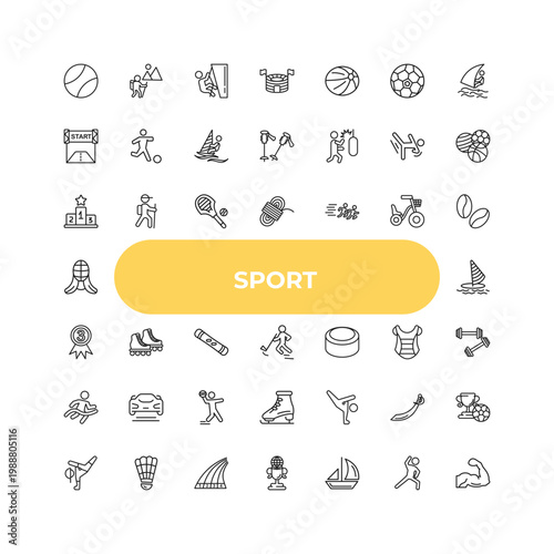 outline sport icons set - podium, roller skate, capoeira. editable vector for web and mobile ui