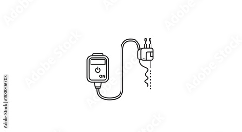 Digital Power Meter with Plug and Cable, Energy Consumption Monitoring Device