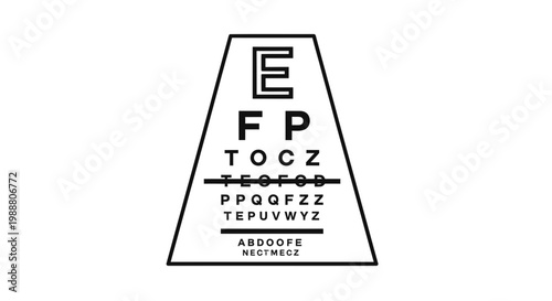 Eye Chart Vision Test Optometry Chart E F P T O C Z Letters for Vision Exam