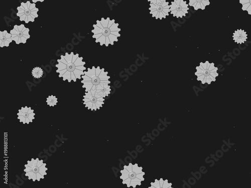 Industrial Steampunk Gears Clockwork Pattern Design