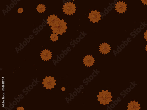Victorian Steampunk Cog Gear Pattern Design