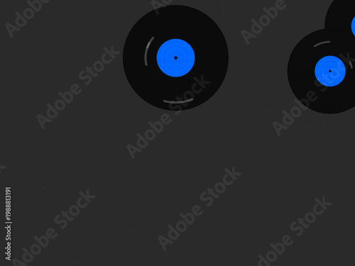 Vintage Vinyl LP Record Pattern Music Design