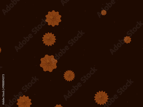 Mechanical Gear Steampunk Pattern Vintage Background