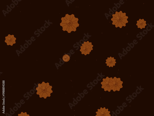 Steampunk Gears Mechanical Pattern Industrial Background