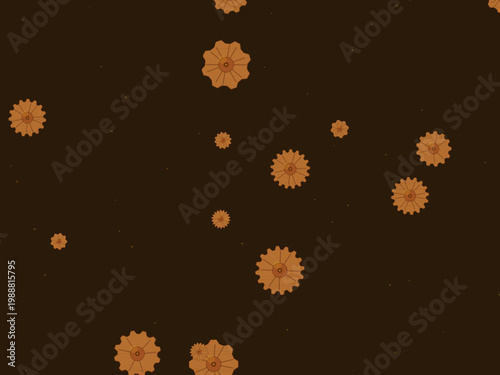 Industrial Steampunk Gears Clockwork Pattern Design