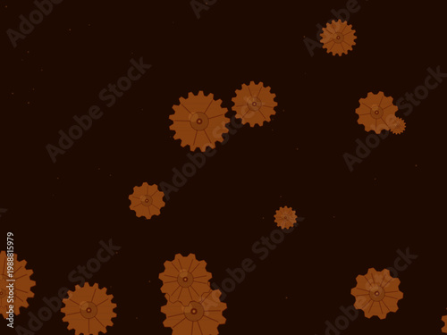 Steampunk Gears Mechanical Pattern Industrial Background