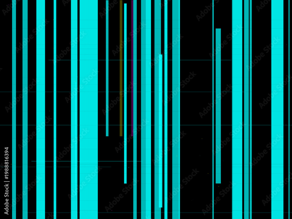Obraz premium Cyberpunk Barcode Glitch Distortion Pattern Design