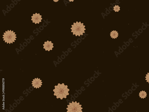 Victorian Steampunk Cog Gear Pattern Design