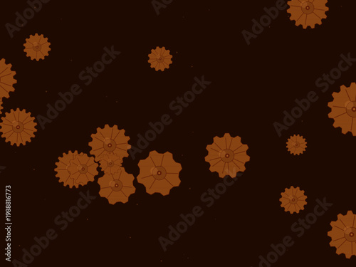 Victorian Steampunk Cog Gear Pattern Design