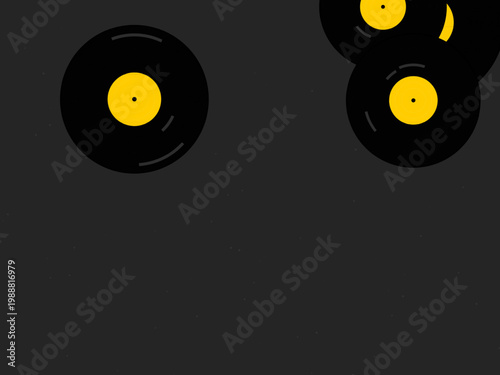 Retro Music Vinyl Record Pattern Design