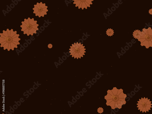 Mechanical Gear Steampunk Pattern Vintage Background