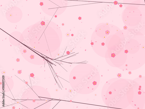 Spring Cherry Blossom Floral Pattern Design