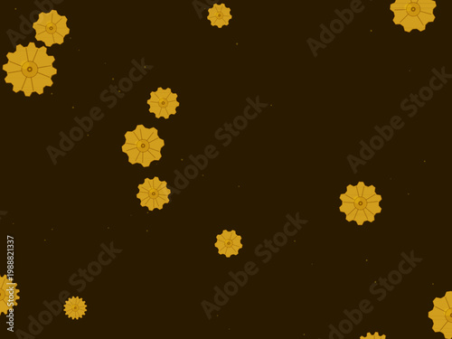 Brass Gear Cog Steampunk Pattern Background