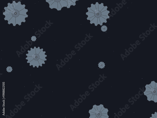 Industrial Steampunk Gears Clockwork Pattern Design