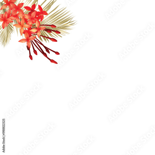 Minimal Tropical Leaves Frame with Elegant Botanical Border Design