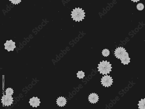 Vintage Industrial Steampunk Gear Pattern Design Backdrop