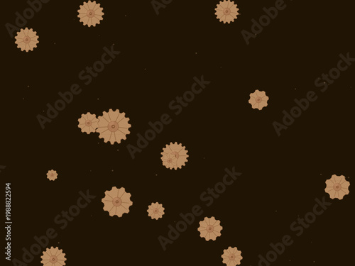 Vintage Industrial Steampunk Gear Pattern Design Backdrop