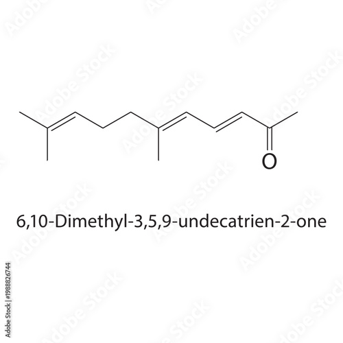 Photos 6,10-Dimethyl-3,5,9-undecatrien-2-one skeletal structure