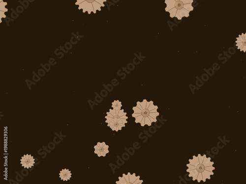 Mechanical Gear Steampunk Pattern Vintage Background