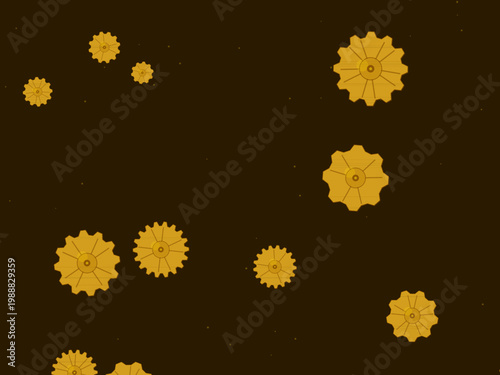 Victorian Steampunk Cog Gear Pattern Design