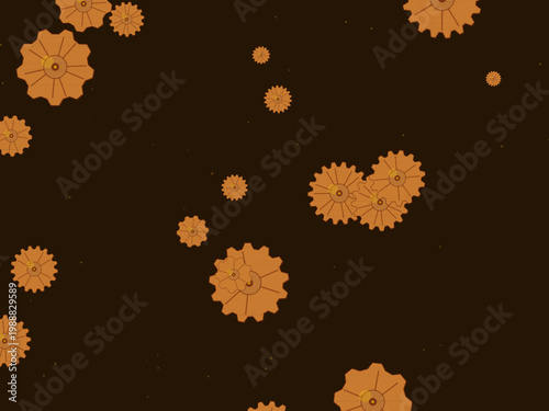 Mechanical Gear Steampunk Pattern Vintage Background
