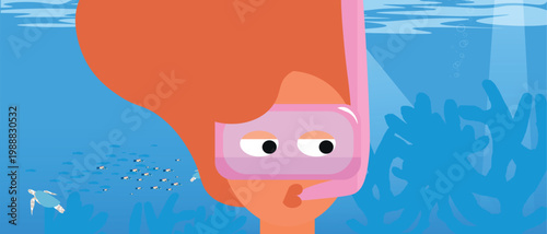 Diverse Women Snorkeling in Ocean, Marine Conservation and Eco Tourism Concept