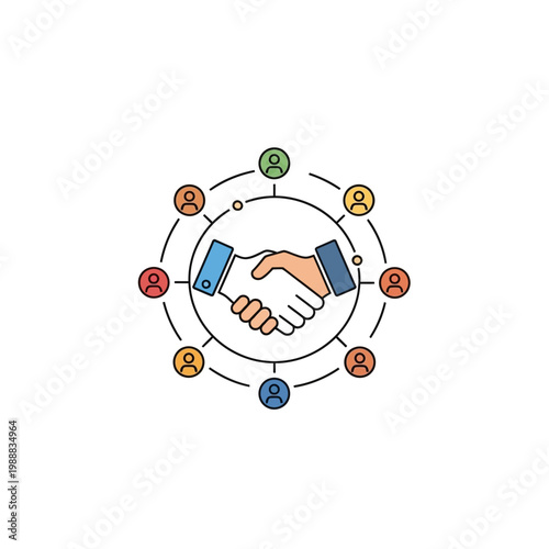 Handshake Business Partnership Agreement.
