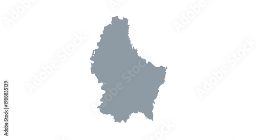 A grayscale outline depicting the geographic shape of the country of luxembourg high quality professional detailed