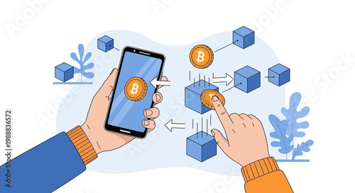 Mobile Bitcoin Transaction: Blockchain Technology and Cryptocurrency Transfer via Smartphone