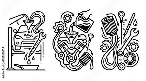 Automotive Maintenance and Repair - Illustrated Car Service and Parts.