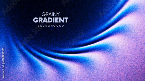 Grainy gradient with fluid light waves created from thousands of individual dots. Soft luminous blue violet waves flow into deep curved vortex with sense of liquid motion and futuristic calm. Vector