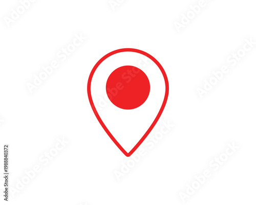 Free Download Location Pin Icon, Graphic Design, Digital Art, Vector Illustration, Minimalist Style - GFXLoad