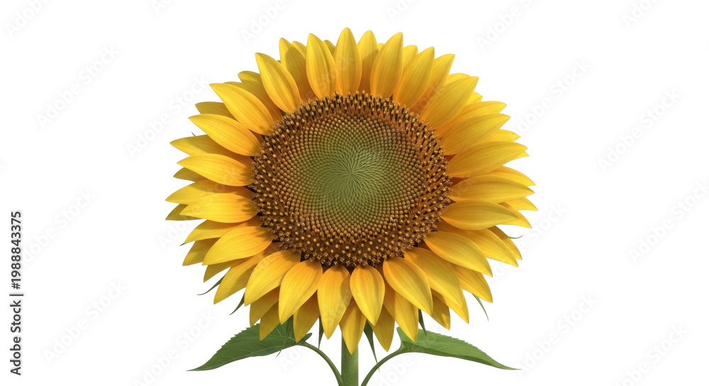 Fototapeta premium Vibrant sunflower with detailed petals