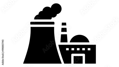 Nuclear power plant icon vector illustration