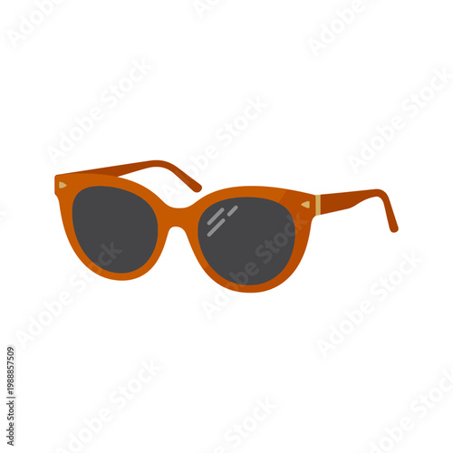 Women sunglasses icon, stylish fall fashion eyewear in modern flat vector style.