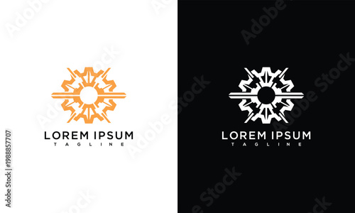 Industrial Gear and Bolt Logo Design
