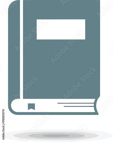 Book with a bookmark serves as a classic symbol for reading and learning.